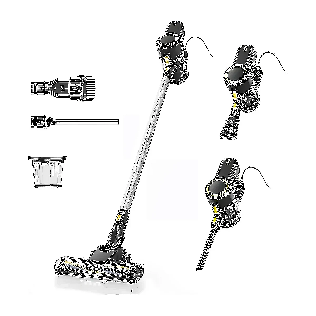 HJ-500E Corded Stick Vacuum · Electric Brush — Cliia OEM programme